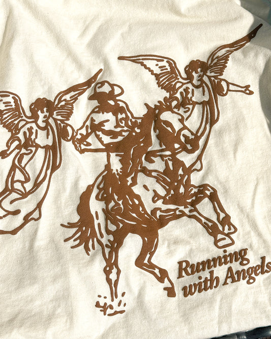 "RUNNING WITH ANGELS" Tee